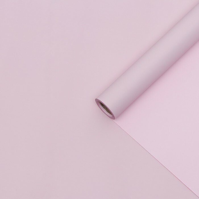 Плёнка матовая двухсторонняя  пастельная серия 65 мкм пастельный розовый 05 x 10 м