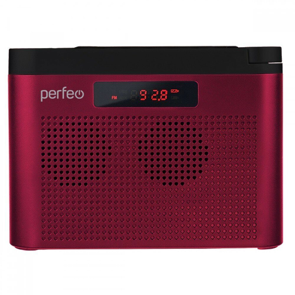Perfeo радиоприемник цифровой тайга FM+ 66-108МГц MP3 встроенный аккум,USB бордовый I70RED PF C4940