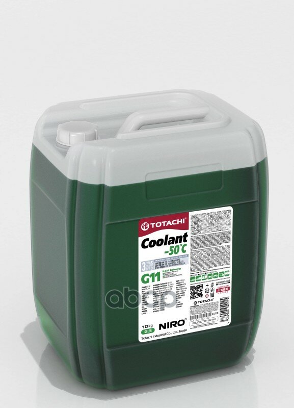 Охлаждающая Жидкость Totachi Niro Coolant Green -50C G11 10Кг TOTACHI арт. 44710