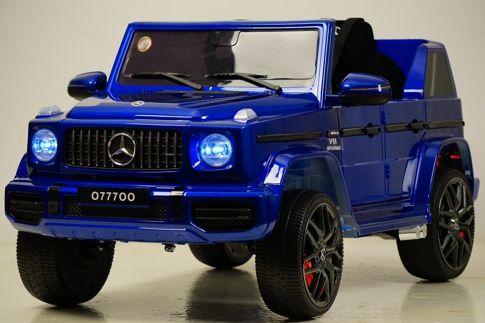 Детский электромобиль Mercedes-AMG G63 (O777OO) синий глянец (RiverToys)