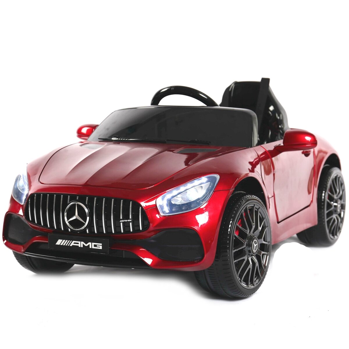 RIVERTOYS электромобиль Mercedes-Benz AMG GT O008OO с дистанционным управлением - вишневый глянец