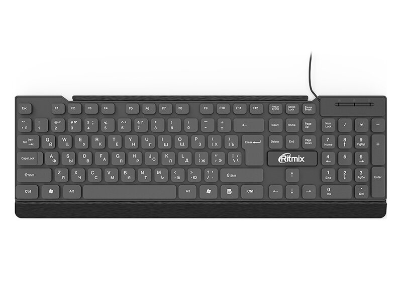 Клавиатура Ritmix RKB-107 Black USB черный, английская/русская (ANSI)
