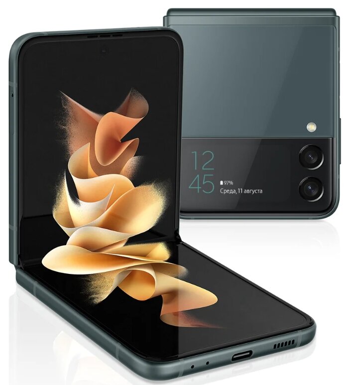 Смартфон Samsung Galaxy Z Flip 3 8/256 ГБ, nano SIM+eSIM, зеленый