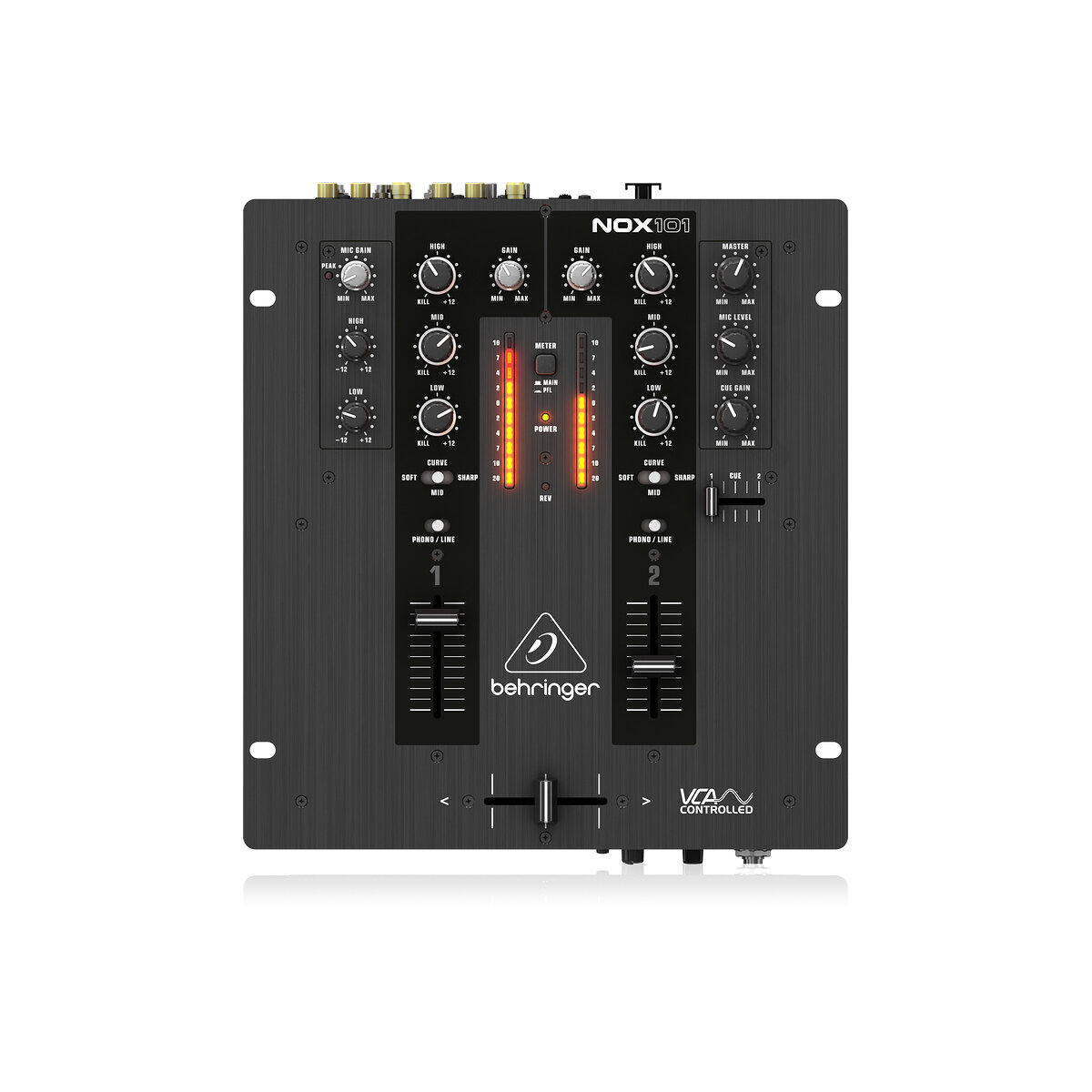 Behringer NOX101 DJ-микшер с полным VCA управлением ULTRAGLIDE кроссфейдером 2 канала