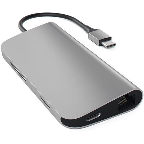 USB-концентратор Satechi Aluminum Multi-Port Adapter 4K with Ethernet разъемов: 4