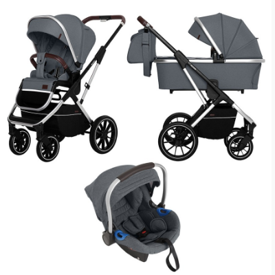 Коляска 3в1 Carrello Aurora CRL-6502/2 2022, Iron Grey, шасси: серебристый