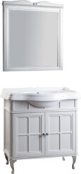 Мебель для ванной Caprigo Borgo 80 bianco-grigio (тумба с раковиной + зеркало)