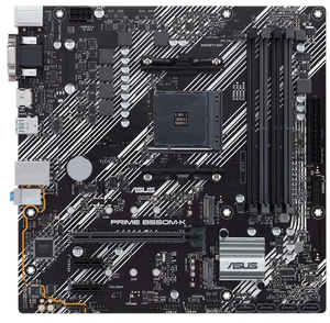 Материнская плата ASUS Материнская плата Asus PRIME B550M-K Soc-AM4 AMD B550 4xDDR4 mATX AC`97 8ch(7.1) GbLAN RAID+VGA+DVI+HDMI