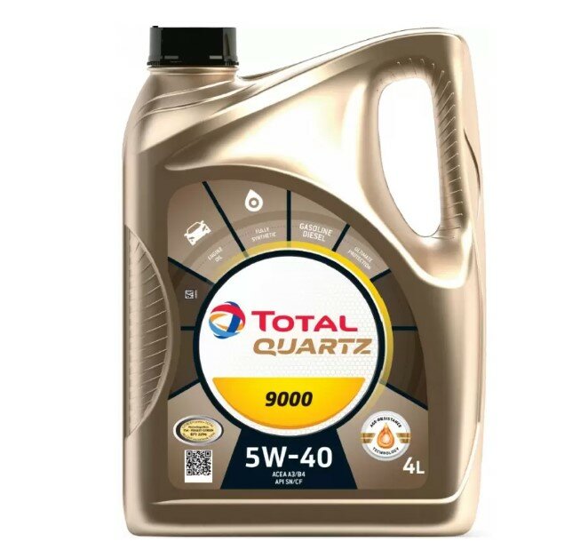 Полусинтетическое моторное масло TOTAL Quartz 9000 5W40, 4 л, 1 шт.