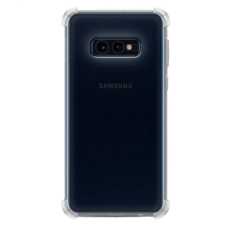 Чехол силиконовый для Samsung SM-G970, Galaxy S10E, усиленные края, с защитой камеры, прозрачный