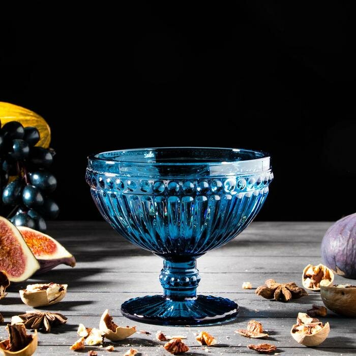 фото Креманка круглая "Босфор", 350 мл, 12х11 см, цвет синий