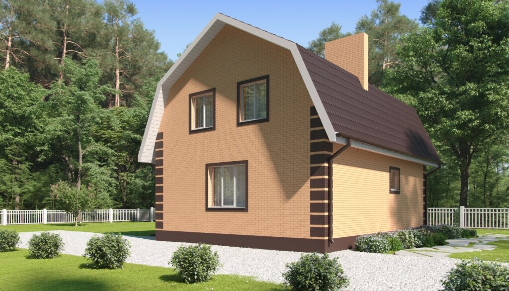 Проект жилого дома SD-proekt 15-0007 (126,92 м2, 10,0*8,05 м, керамический блок 380 мм, облицовочный кирпич) - фотография № 2