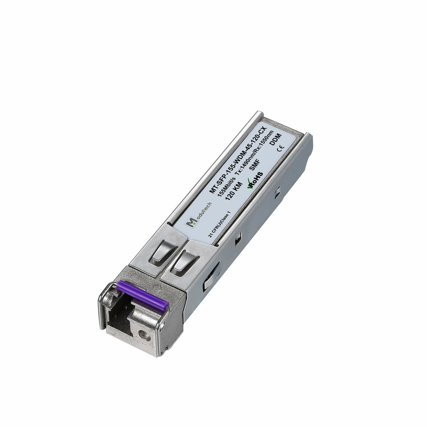 Модуль SFP WDM 155 Мбит/с, 120 км, 1490/1550 нм, SMF, LC