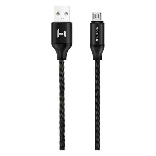 Кабель Harper micro USB (m) - USB (m), 1м, 2A, черный [brch-310]