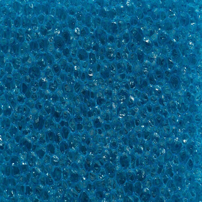 AQUA STORY Губка прямоугольная для фильтра № 2, крупнопористая, 6 х 4 х 11 см, синяя - фотография № 4