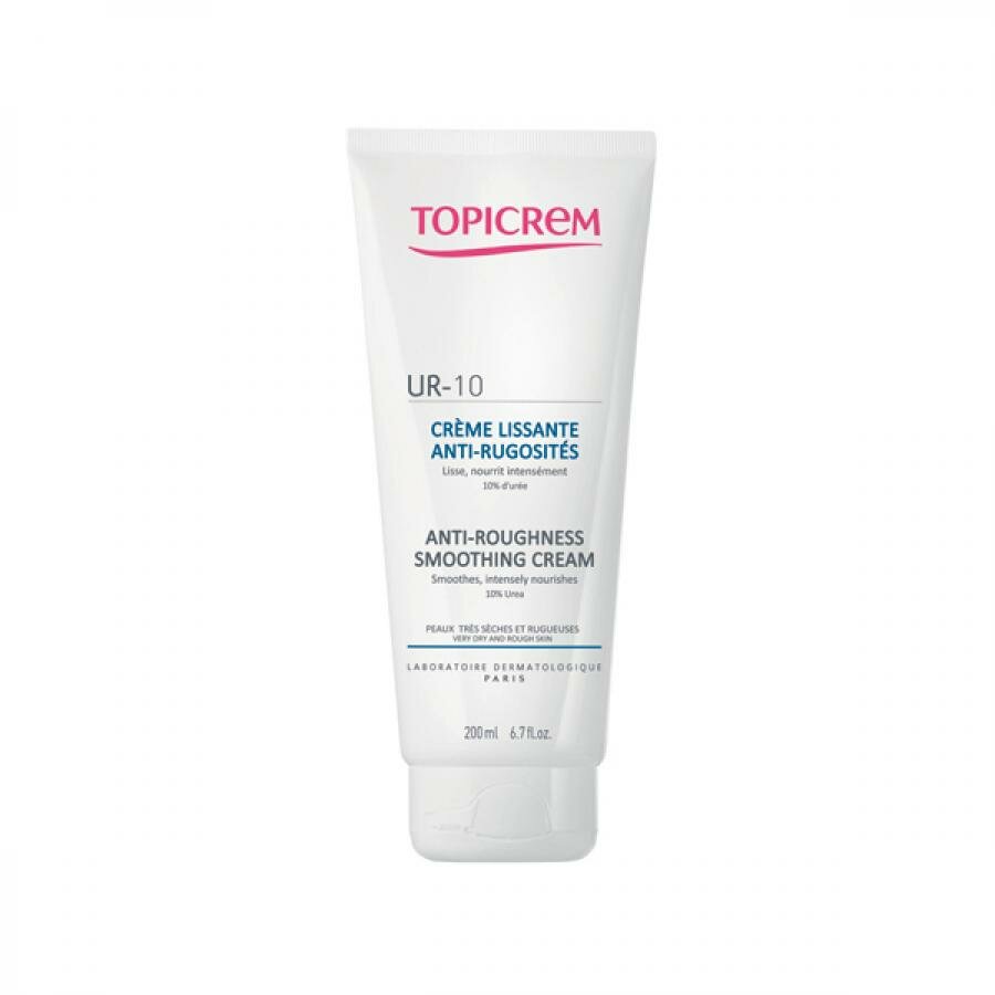 Крем для тела Topicrem UR-10 Anti-Roughness Smoothing Cream, 200 мл, для сухой и огрубевшей кожи