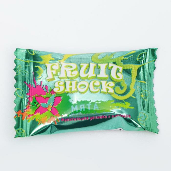 Жевательная резинка Fruit shock с начинкой мята, 4 г - фотография № 1