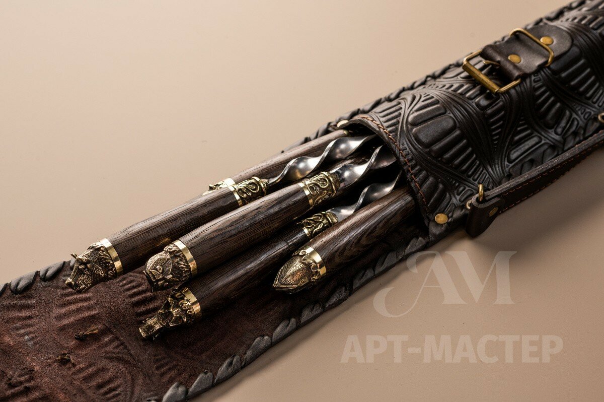 Art Master Чехлы для шампуров Art Master Чехол узкий тисненный накладка 3D + вилка - фотография № 5
