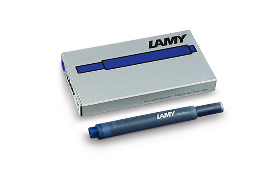 Набор чернильных картриджей для перьевой ручки Lamy T10, цвет - синий, 5 шт