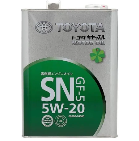 Масло моторное TOYOTA Motor Oil 5W-20 4л п/синт. API SN/GF-5