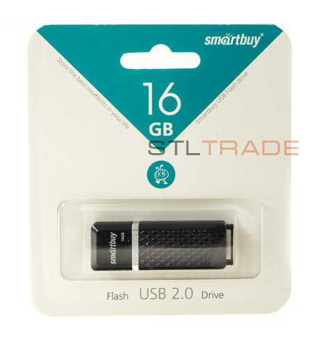 SB16GBQZ-K, 16GB USB 2.0 Quartz series, Black, SmartBuy