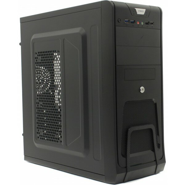 Корпус Miditower ExeGate CP-603UB Black, ATX, (CP500W, 80mm), 2*USB+2*USB3.0, Audio, замок блокировки кнопки питания