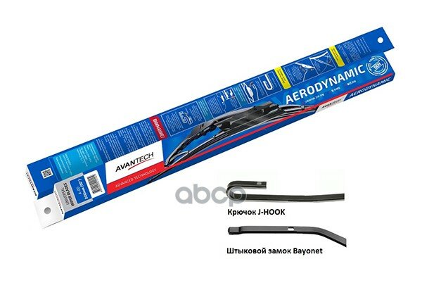 Щетка Стеклоочистителя Avantech Aerodynamic 525мм ( 21'' ) AVANTECH арт. A-21U