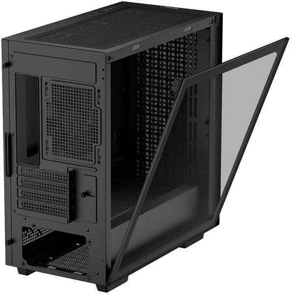 Корпус MiniTower DeepCool CH370 черный без БП mATX TG window 1x120mm fan (R-CH370-BKNAM1-G-1)