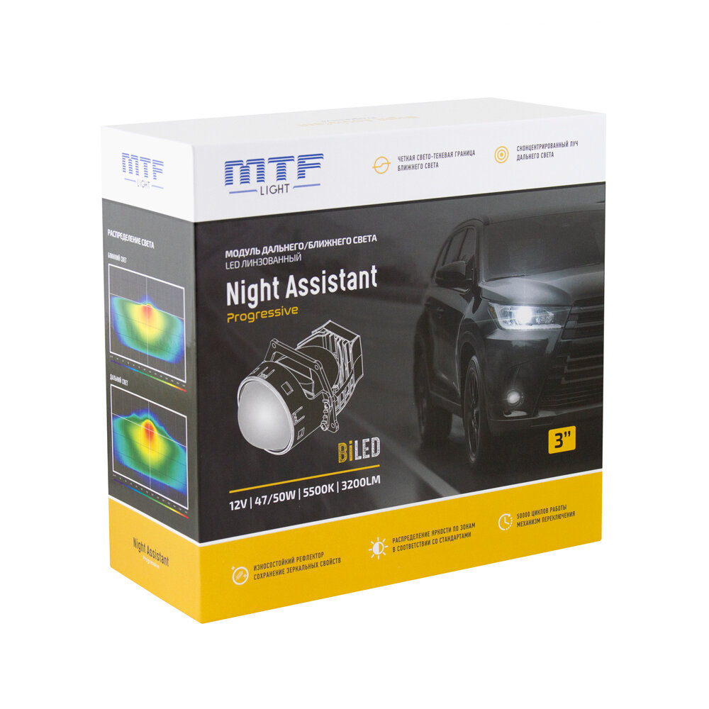 Светодиодный модуль дальнего/ближнего света MTF light BI LED Night Assistant LED 3.0