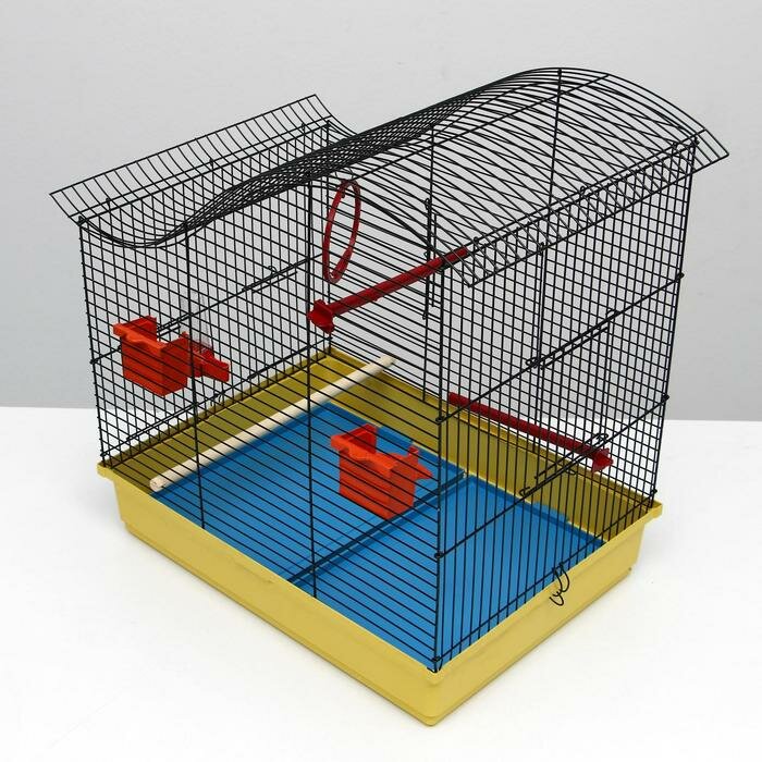 Клетка для попугая "Фиона", 3 яруса, 48 х 38 х 53 см, микс цветов - фотография № 3