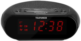 Радио-часы Telefunken TF-1706 Black/Red