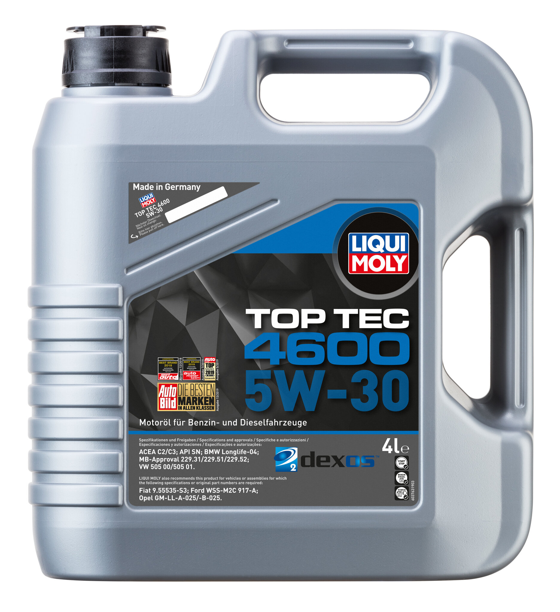 Масло моторное LIQUI MOLY Top Tec 4600 5W-30 НС-синтетическое 4л. (Liqui Moly 5w30)