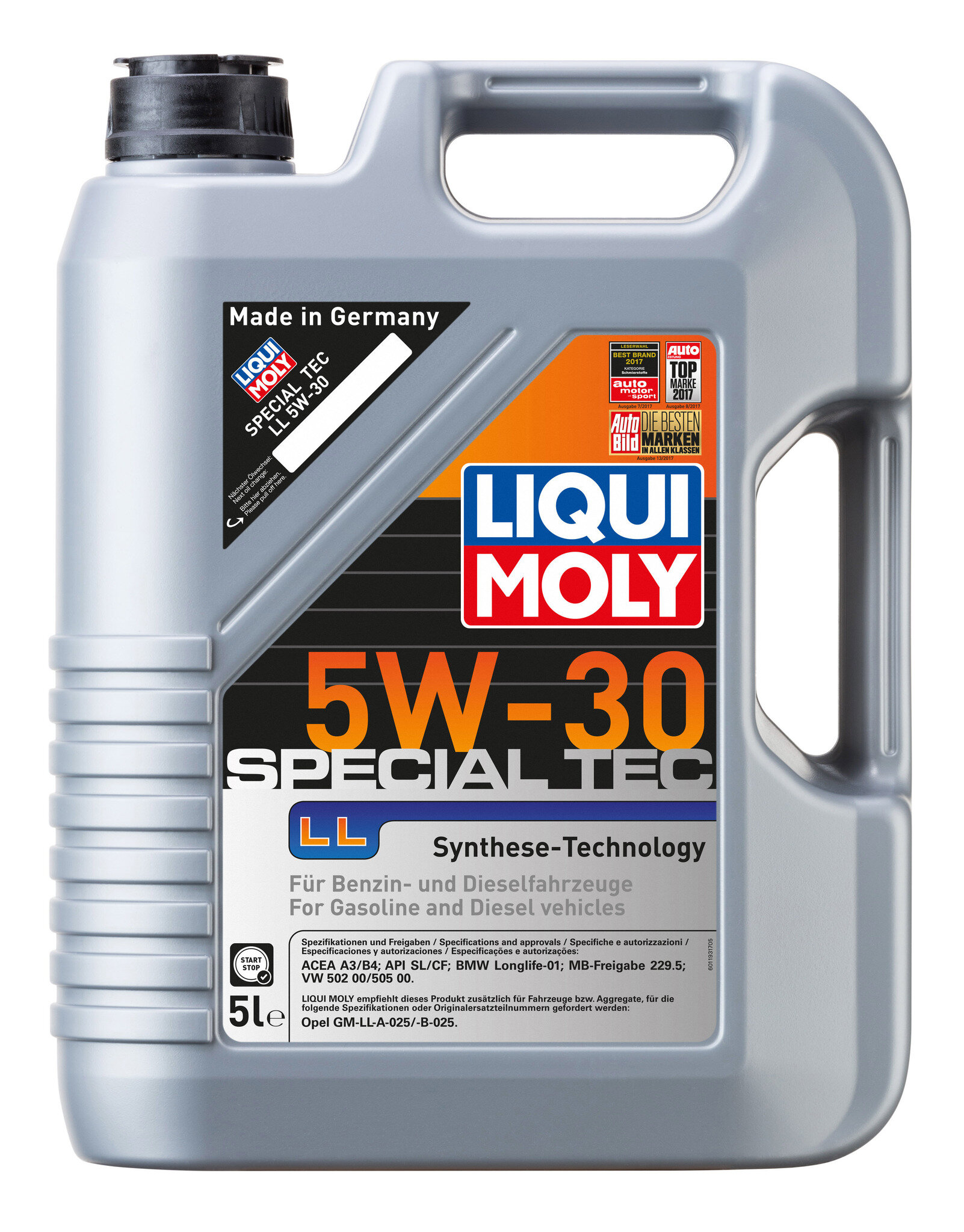 Синтетическое моторное масло LIQUI MOLY Special Tec LL 5W-30