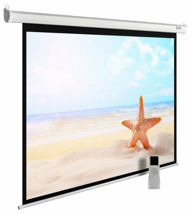 Рулонный экран Cactus MotoExpert CS-PSME-220x138-WT, белый, матовый