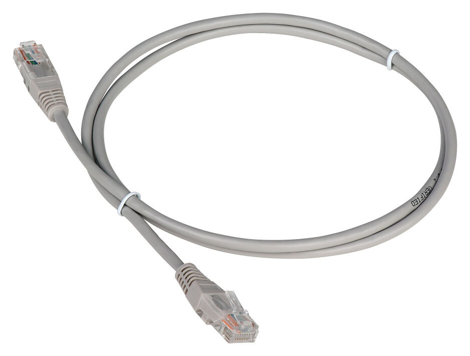 Патч-корд Lanmaster TWT-45-45-5.0-GY UTP RJ-45 вил.-вилка RJ-45 кат.5E 5м серый ПВХ (уп:1шт)