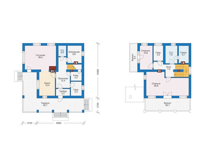 Проект дома Plans-56-90 (145 кв.м, газобетон) - фотография № 3