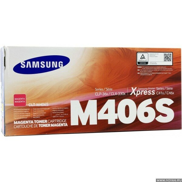Тонер Картридж SAMSUNG CLT-M406S/ SU254A пурпурный (1000стр.) для Samsung CLP-360/365/CLX-3300/3305 SU254A