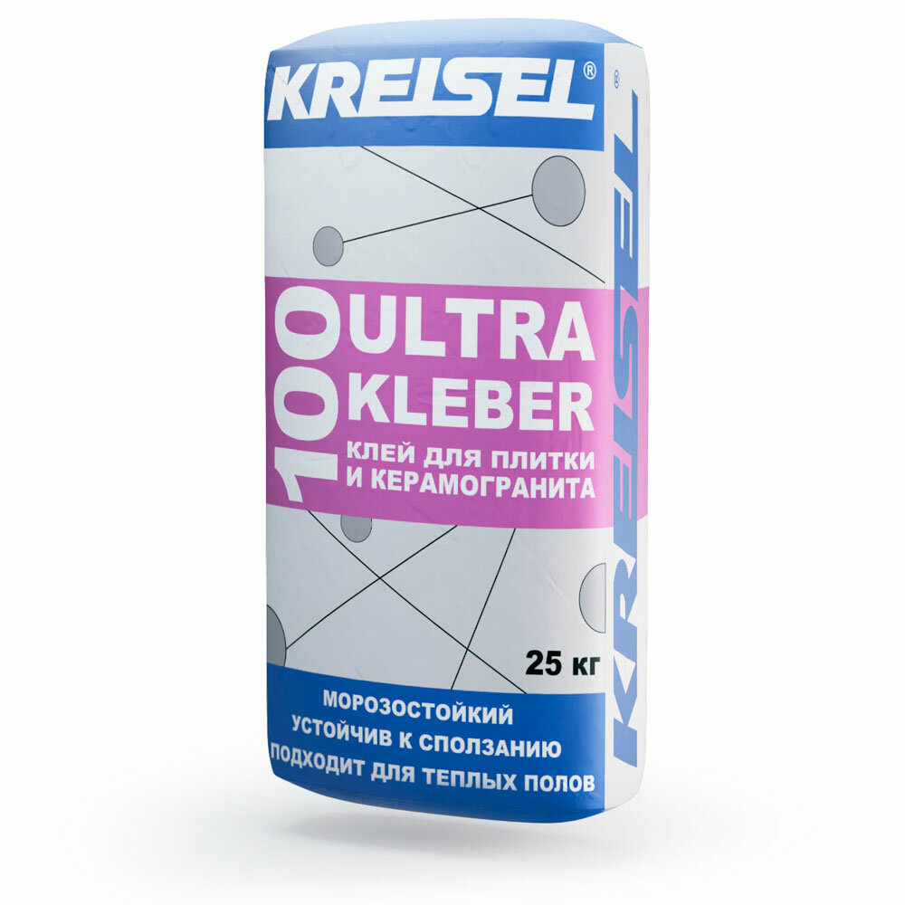 Плиточный клей для наружных и внутренних работ Kreisel ULTRA KLEBER 100 Морозостойкий