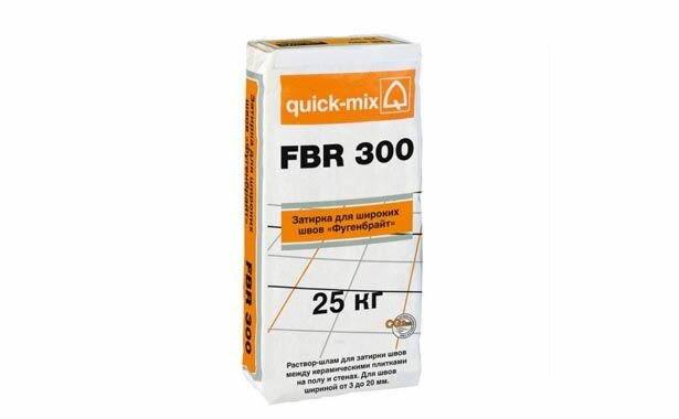 Quick-Mix FBR 300, Затирка для широких швов "Фугенбрайт" 3-20мм., белый, 72696