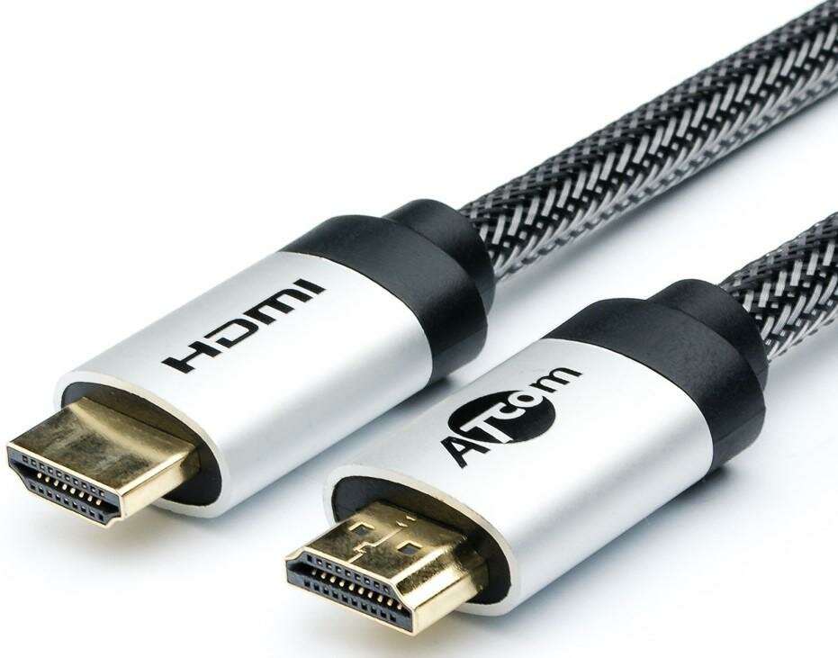 Кабель HDMI 10м Atcom AT3784 круглый черный