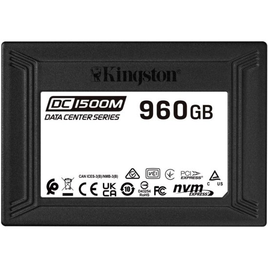 SSD диск KINGSTON 2.5" Enterprise DC1500M 960 Гб PCIe 3.0 x4 (NVMe) NAND 3D TLC SEDC1500M/960G