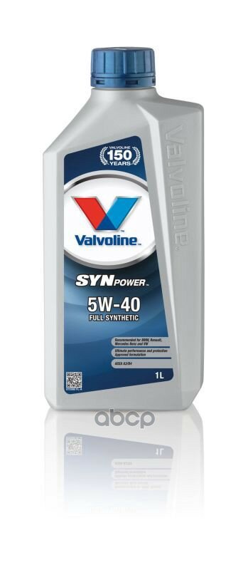 Valvoline Масло Моторное Synpower 5W40 1L