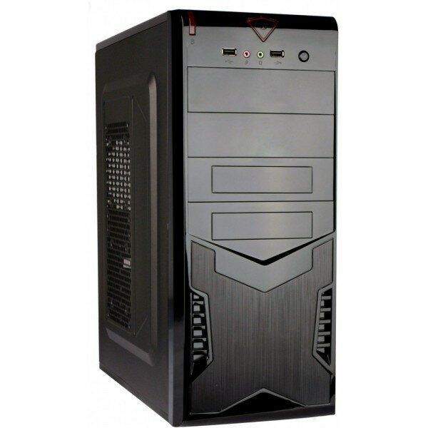 Корпус Exegate EX280388RUS Miditower Exegate CP-604 Black, ATX, (CP450W, 80mm), 2*USB, Audio