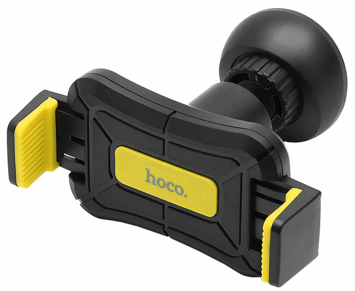 Держатель на 3М скотче Hoco CA43 Travel spirit push-type dashboard in-car holder black yellow