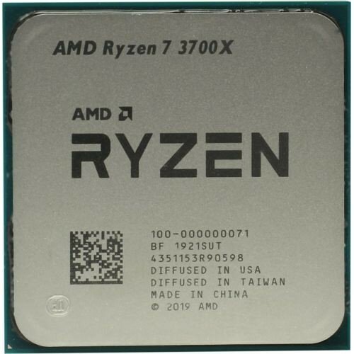 Amd CPU Ryzen 7 3700X OEM 100-000000071 А 3.6GHz up to 4.4GHz 8x512Kb+32Mb, 8C 16T, Matisse, 7nm, 65W, unlocked, AM4