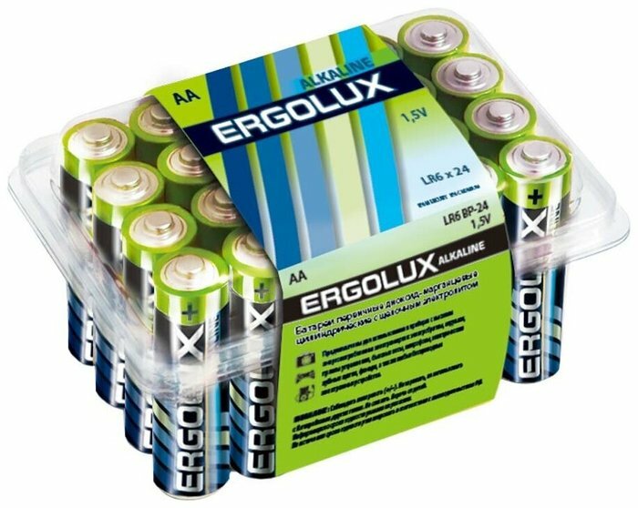 Батарейка Ergolux Alkaline LR6 BP-12 AA 2800mAh, 12 шт