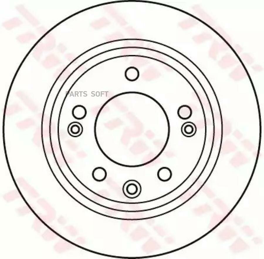TRW Торм.диск зад.[262x10] 5 отв.