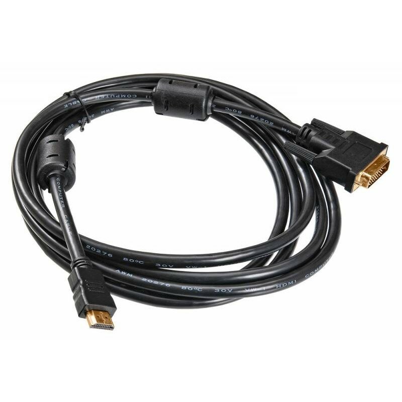 Buro Кабель HDMI-19M-DVI-D-3M HDMI m DVI-D m 3м феррит.кольца 817225