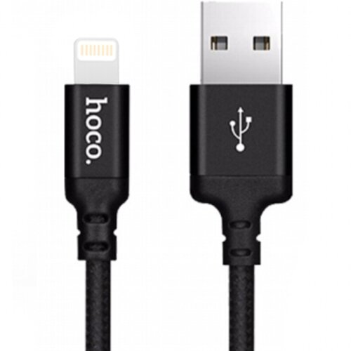 Кабель USB2.0 Am Lightning Hoco X14 Black, черный - 1 метр