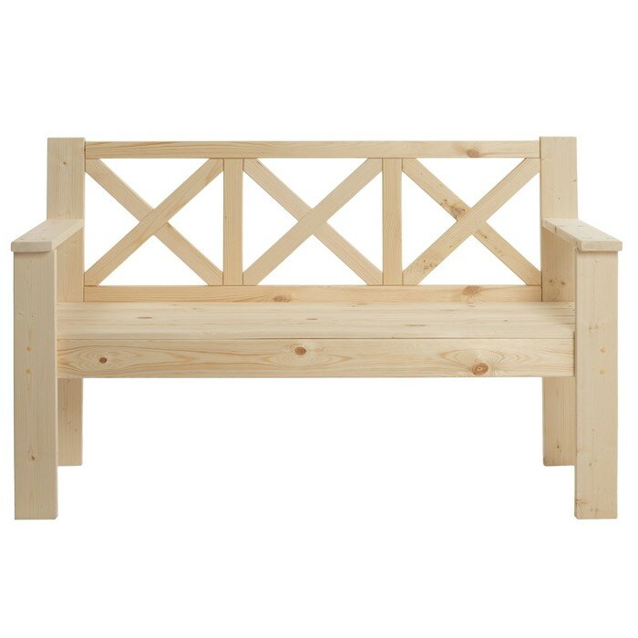 Скандинавская скамейка, 134×50×90см, из хвои - фотография № 3